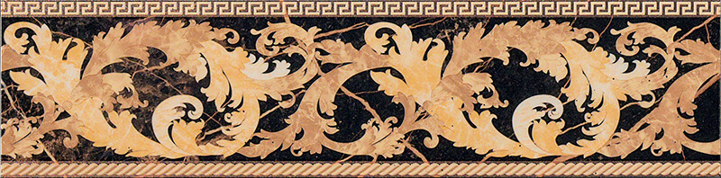 Versace Marble Barocca Nero Lev 14,4x58,5 см Декор Versace Marble Barocca Nero Lev 14,4x58,5 см Декор