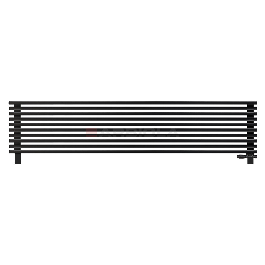 Arbiola Gorizont Compact VZ 2200-63-10 секции черный горизонтальный радиатор c нижним подключением с ножками