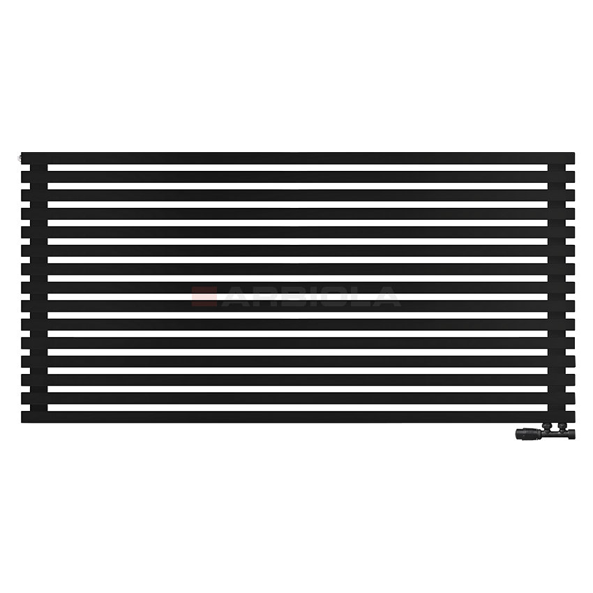 Arbiola Ritmo Gorizont V 1800-40-15 секций чёрный горизонтальный радиатор c нижним подключением Arbiola Ritmo Gorizont V 1800-40-15 секций чёрный горизонтальный радиатор c нижним подключением