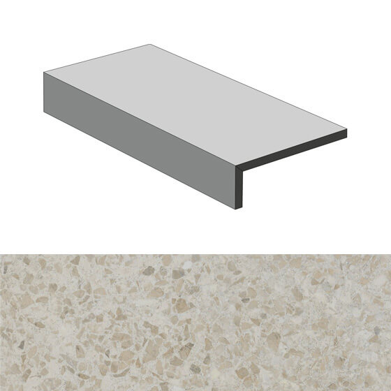 Settecento Accademia Elemento ad L Beige 33x47.8 Ступень угловая
