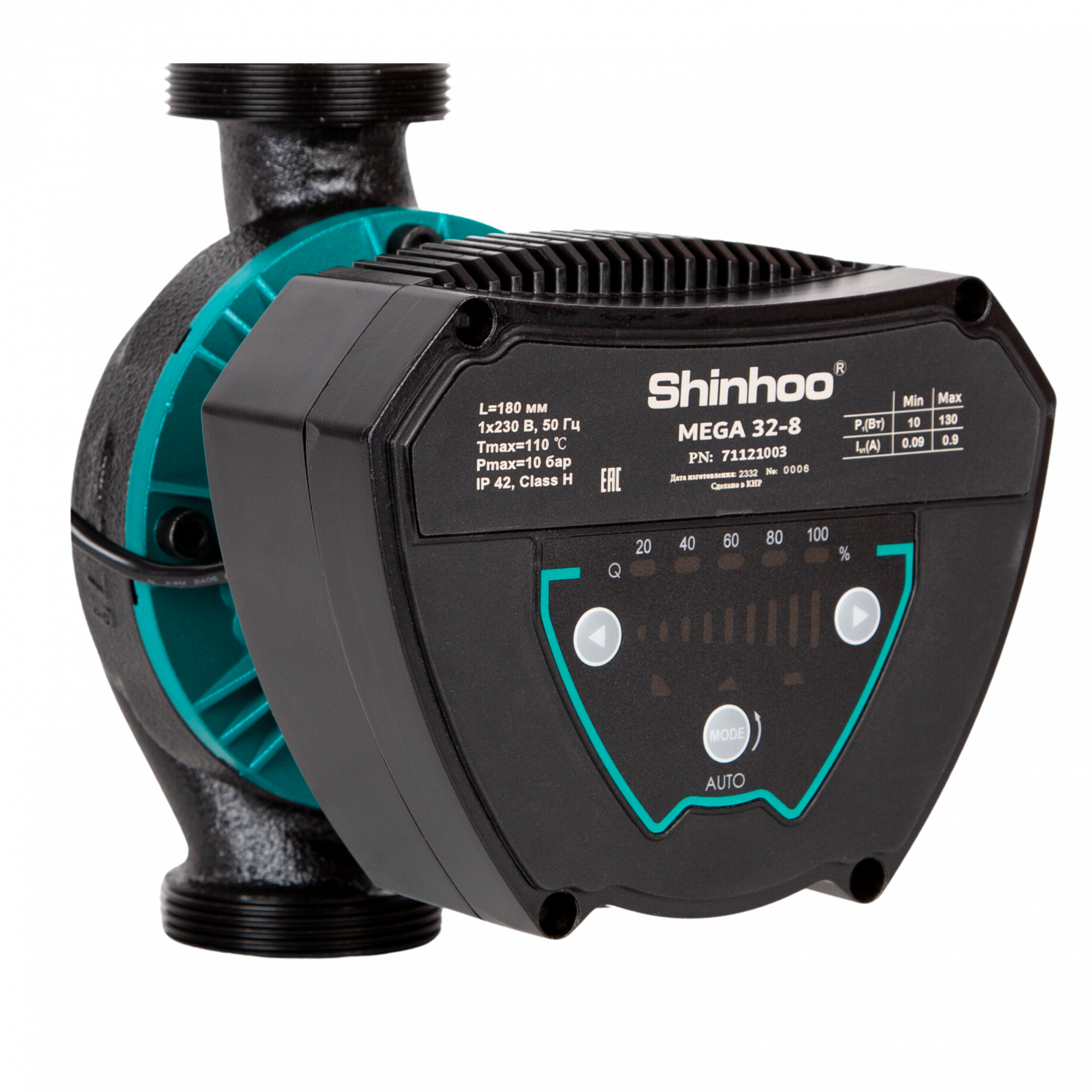 SHINHOO MEGA 32-8 1x230V Циркуляционный энергоэффективный насос SHINHOO MEGA 32-8 1x230V Циркуляционный энергоэффективный насос