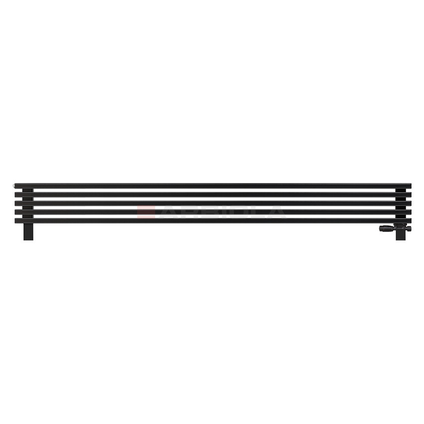Arbiola Gorizont Compact VZ 2000-63-05 секции черный горизонтальный радиатор c нижним подключением с ножками Arbiola Gorizont Compact VZ 2000-63-05 секции черный горизонтальный радиатор c нижним подключением с ножками