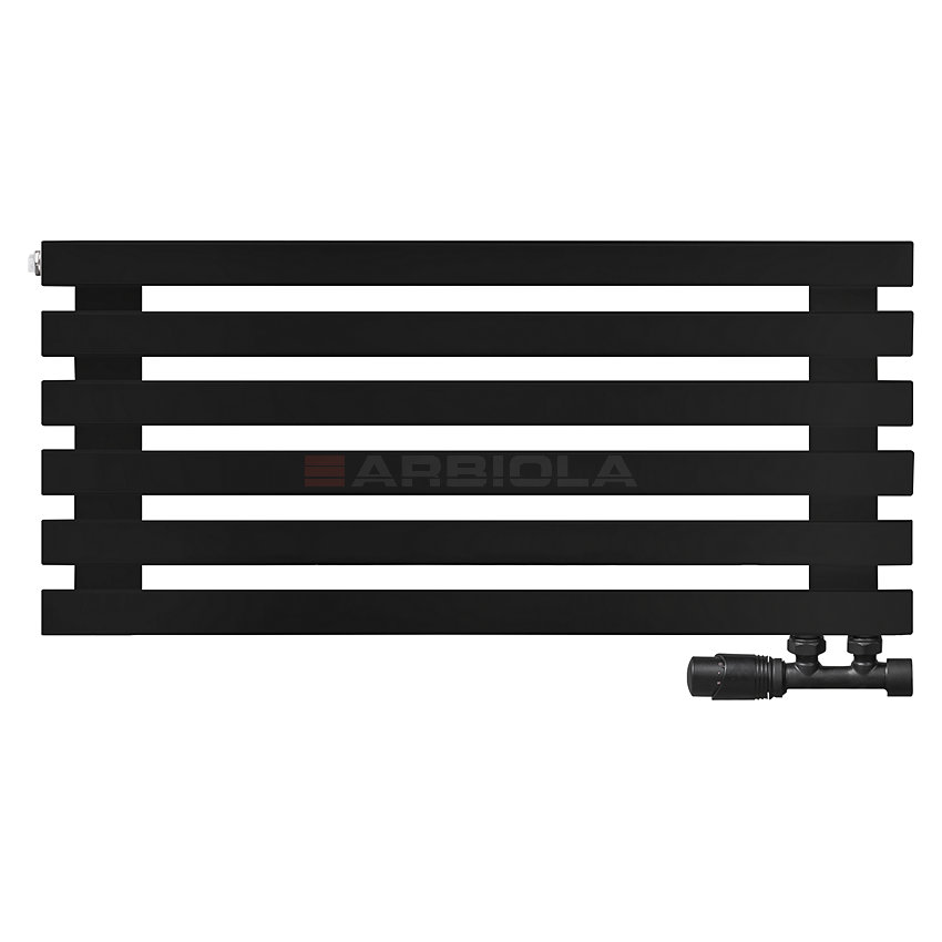 Arbiola Ritmo Gorizont V 1000-40-06 секций чёрный горизонтальный радиатор c нижним подключением