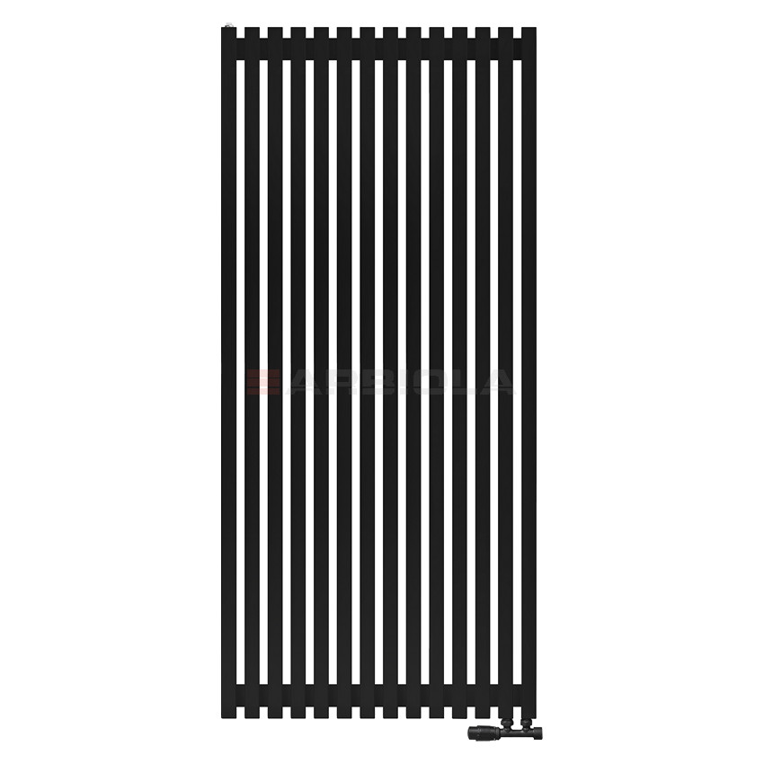 Arbiola Ritmo V 1500-40-14 секции черный вертикальный радиатор c нижним подключением Arbiola Ritmo V 1500-40-14 секции черный вертикальный радиатор c нижним подключением
