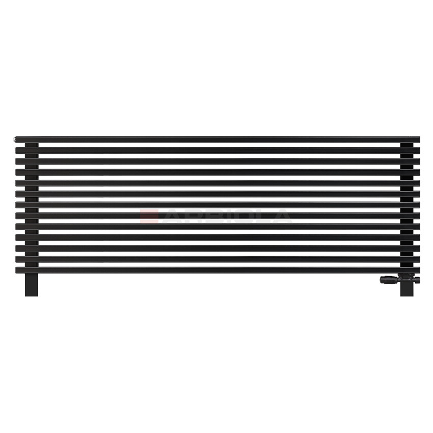 Arbiola Gorizont Compact VZ 1750-63-13 секции черный горизонтальный радиатор c нижним подключением с ножками Arbiola Gorizont Compact VZ 1750-63-13 секции черный горизонтальный радиатор c нижним подключением с ножками
