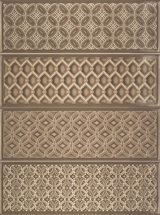 Fabresa Santorini Dark Brown 10x30 см настенная плитка