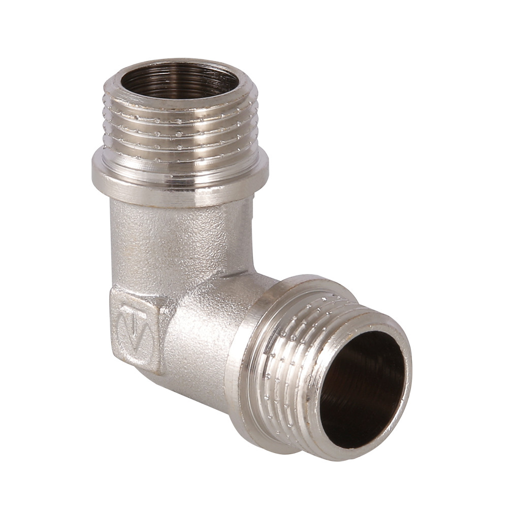 Valtec 1" Угольник латунный никелированный с наружной резьбой Valtec 1" Угольник латунный никелированный с наружной резьбой