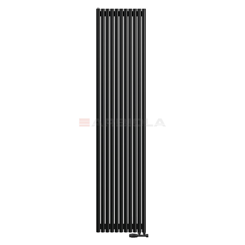 Arbiola Iris 42 V 2500-42-11 секции черный вертикальный радиатор c нижним подключением Arbiola Iris 42 V 2500-42-11 секции черный вертикальный радиатор c нижним подключением