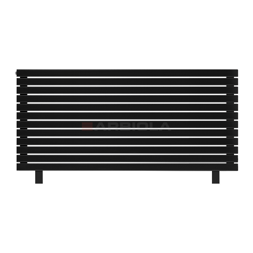 Arbiola Gorizont Liner HZ 1800-36-12 секции черный горизонтальный радиатор c боковым подключением с ножками