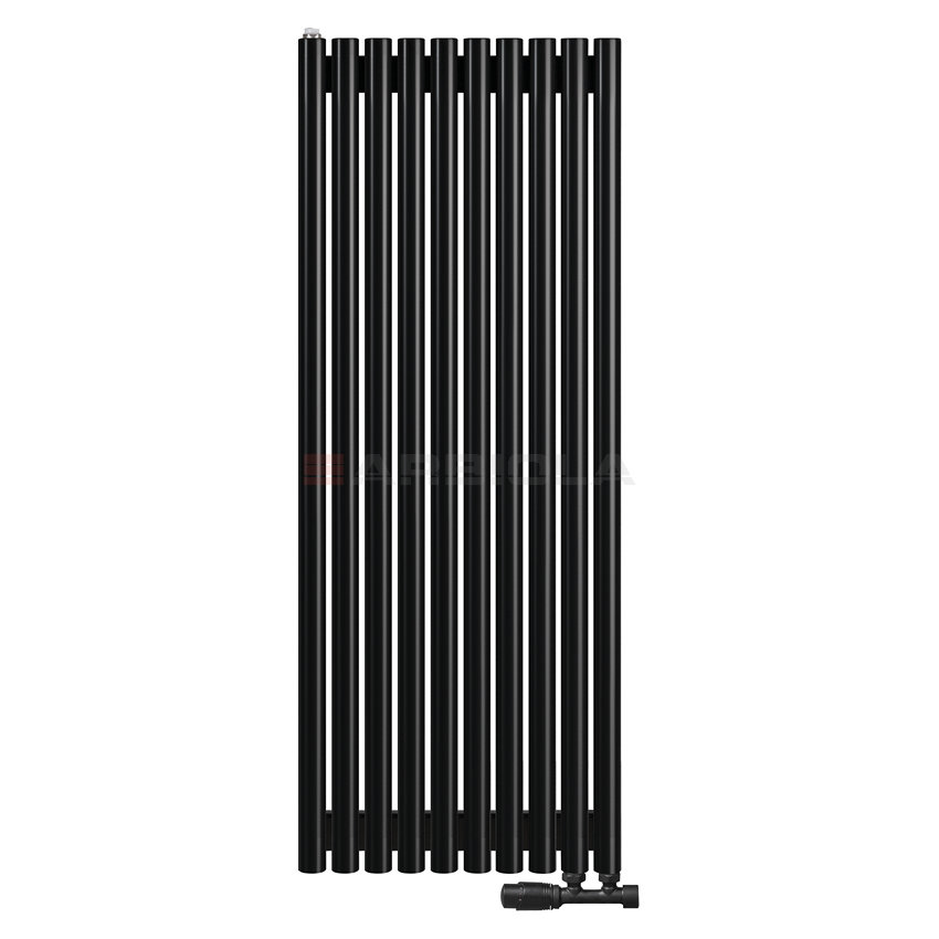 Arbiola Iris 42 V 1000-42-10 секции черный вертикальный радиатор c нижним подключением Arbiola Iris 42 V 1000-42-10 секции черный вертикальный радиатор c нижним подключением