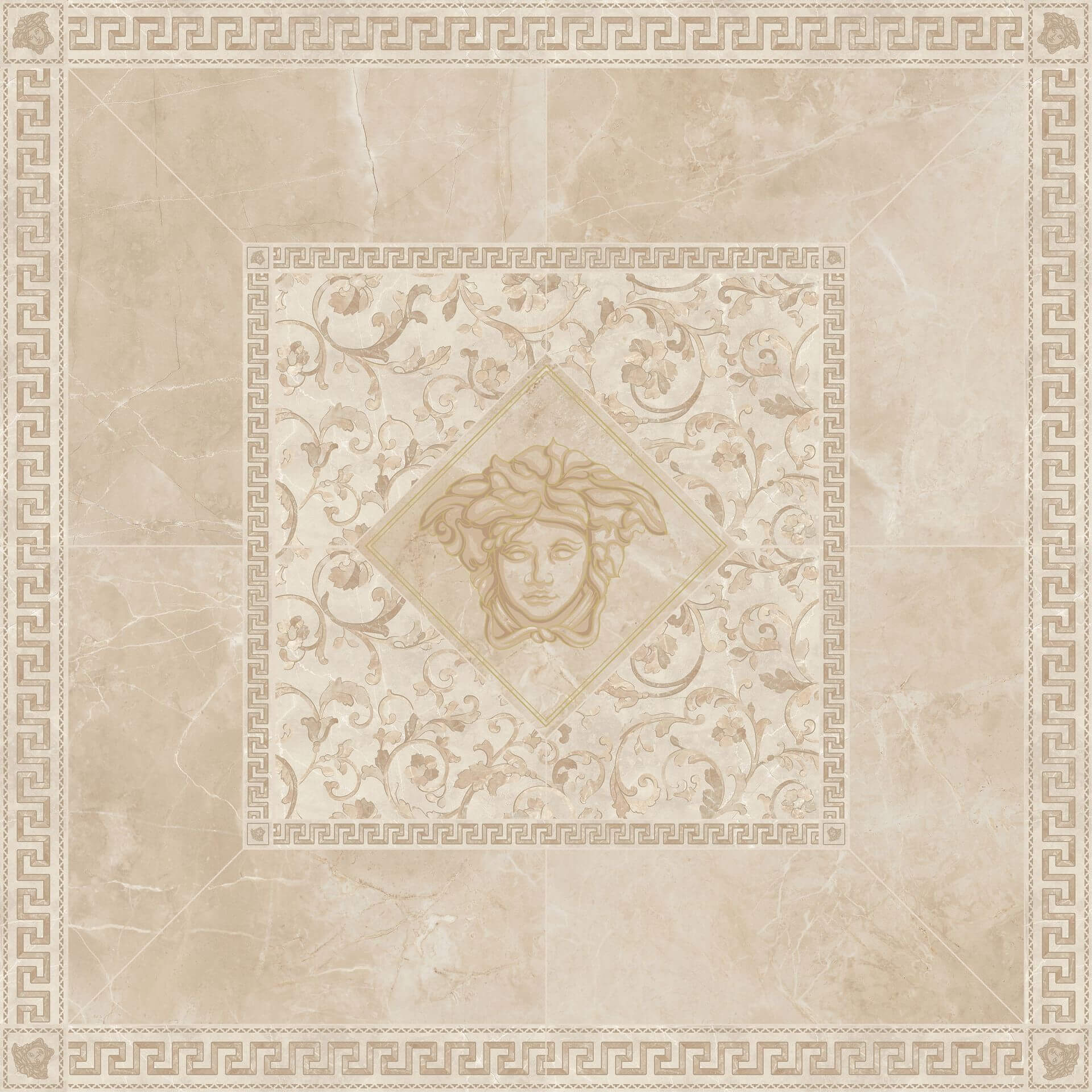 Versace Emote Rosone Crema Marfil 156x156 см Декор