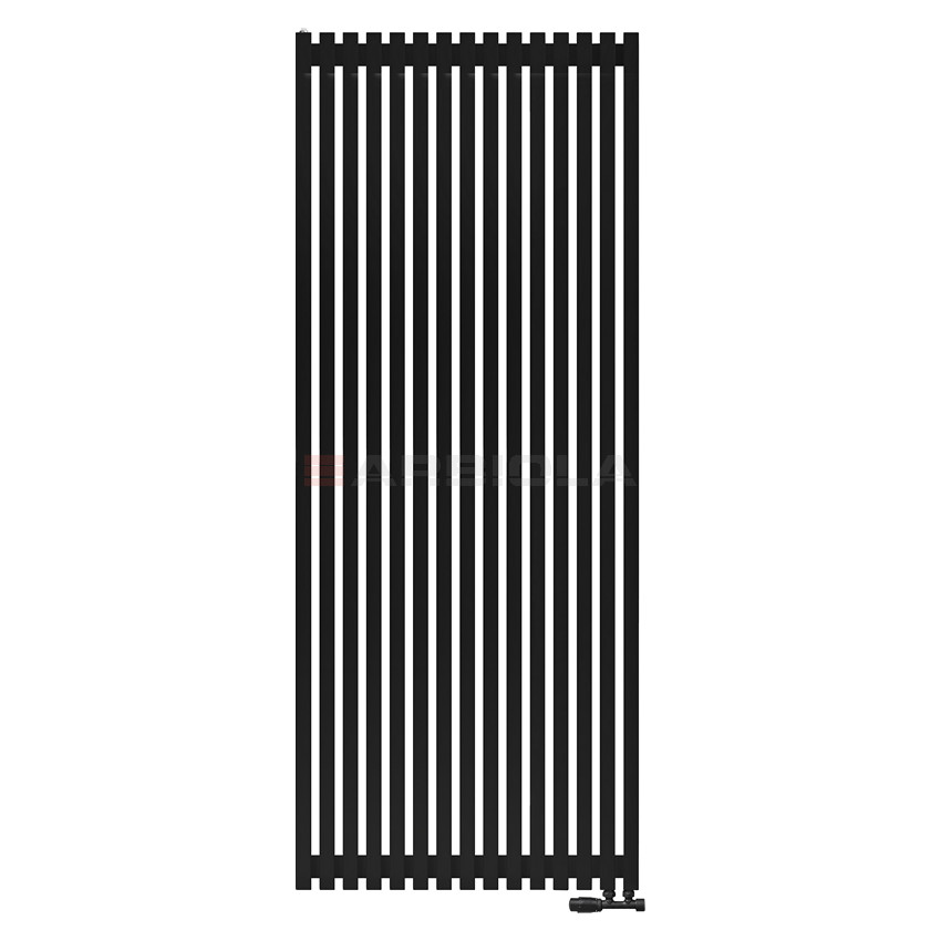 Arbiola Ritmo V 2200-40-15 секции черный вертикальный радиатор c нижним подключением Arbiola Ritmo V 2200-40-15 секции черный вертикальный радиатор c нижним подключением