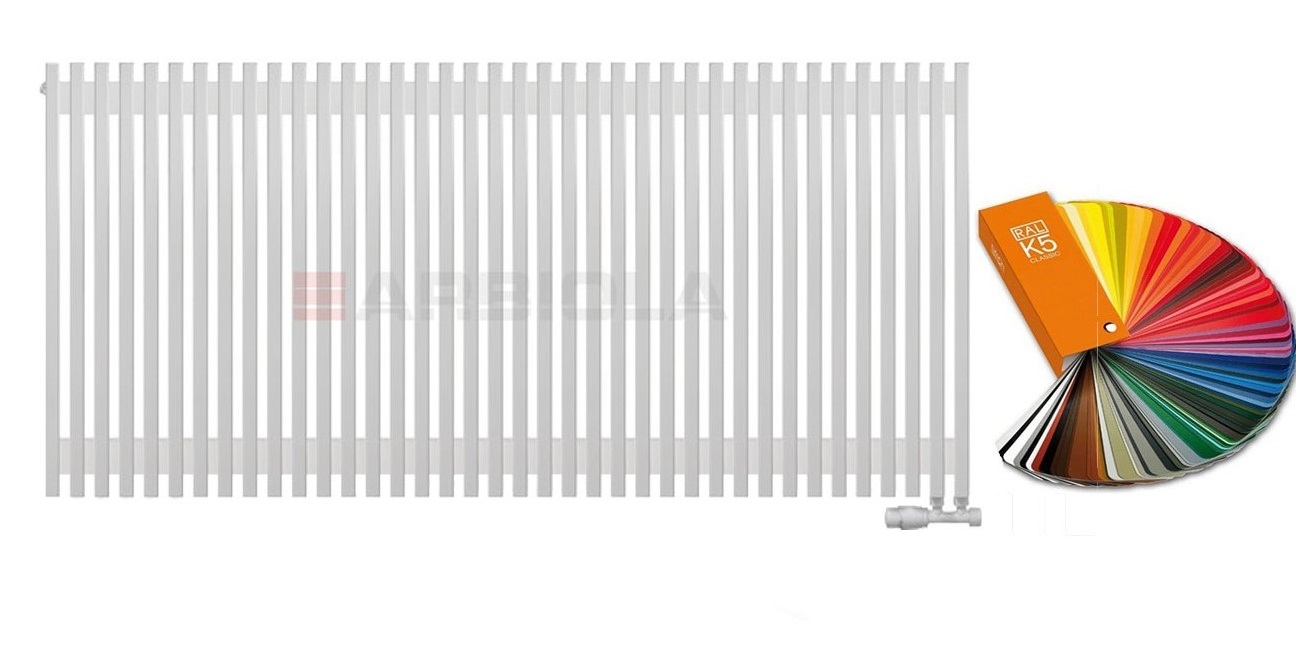 Arbiola Compact V 750-63-38 секции цветной вертикальный радиатор c нижним подключением Arbiola Compact V 750-63-38 секции цветной вертикальный радиатор c нижним подключением