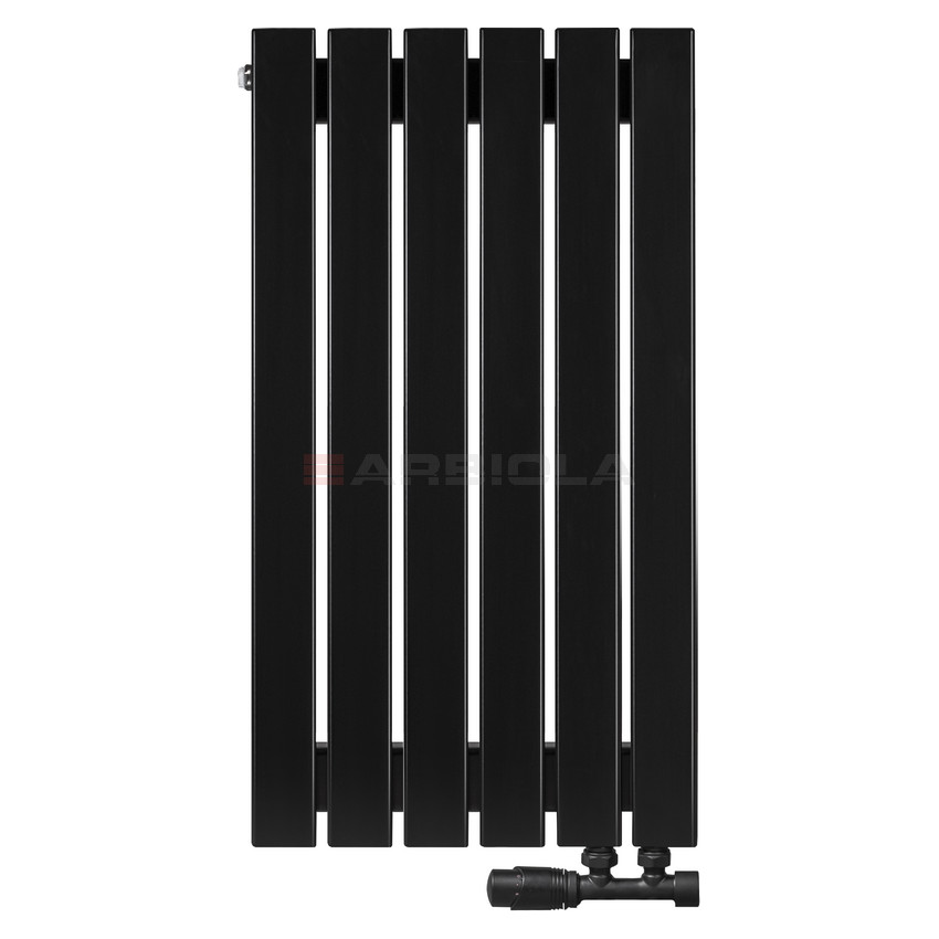 Arbiola Liner V 700-36-06 секции черный вертикальный радиатор c нижним подключением Arbiola Liner V 700-36-06 секции черный вертикальный радиатор c нижним подключением