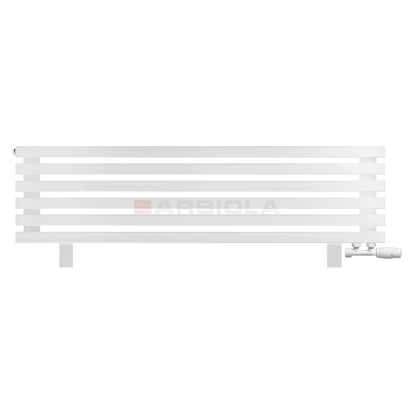 Arbiola Gorizont Ritmo VZ 1250-40-06 секций белый горизонтальный радиатор c нижним подключением (на ножках)