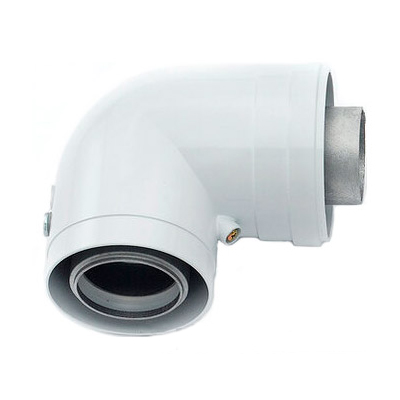 Navien Ø60/100 90° Отвод с хомутом для котлов Navien Ø60/100 90° Отвод с хомутом для котлов