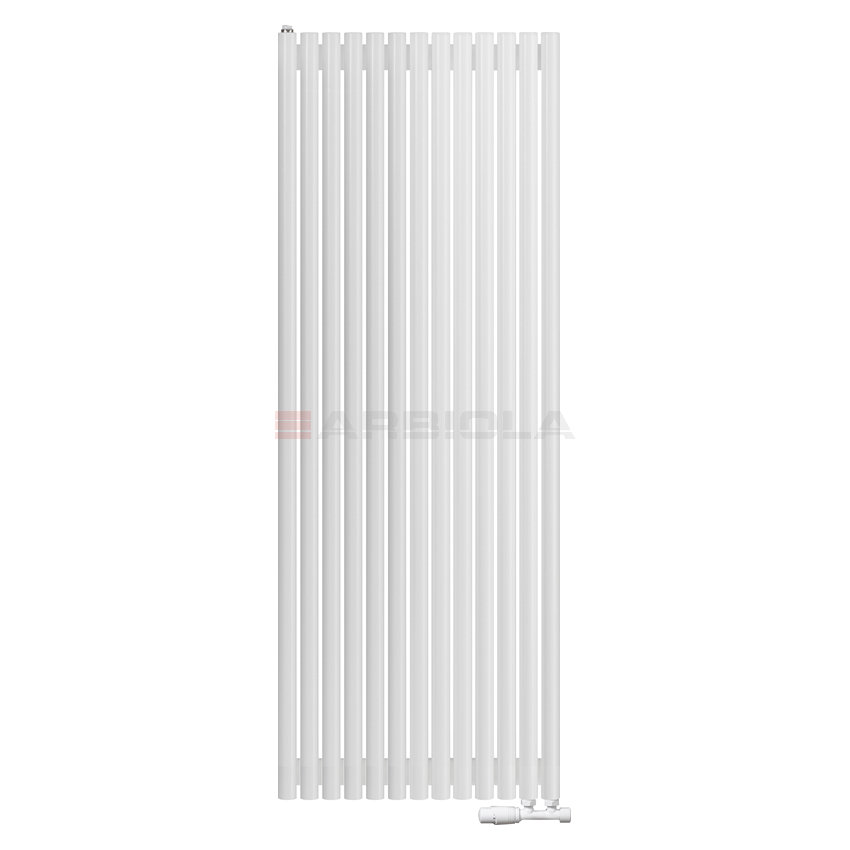 Arbiola Iris 42 V 1800-42-13 секции белый вертикальный радиатор c нижним подключением Arbiola Iris 42 V 1800-42-13 секции белый вертикальный радиатор c нижним подключением