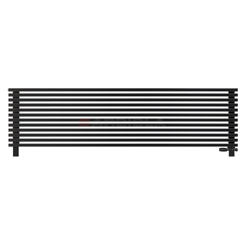 Arbiola Gorizont Compact VZ 2500-63-12 секции черный горизонтальный радиатор c нижним подключением с ножками Arbiola Gorizont Compact VZ 2500-63-12 секции черный горизонтальный радиатор c нижним подключением с ножками