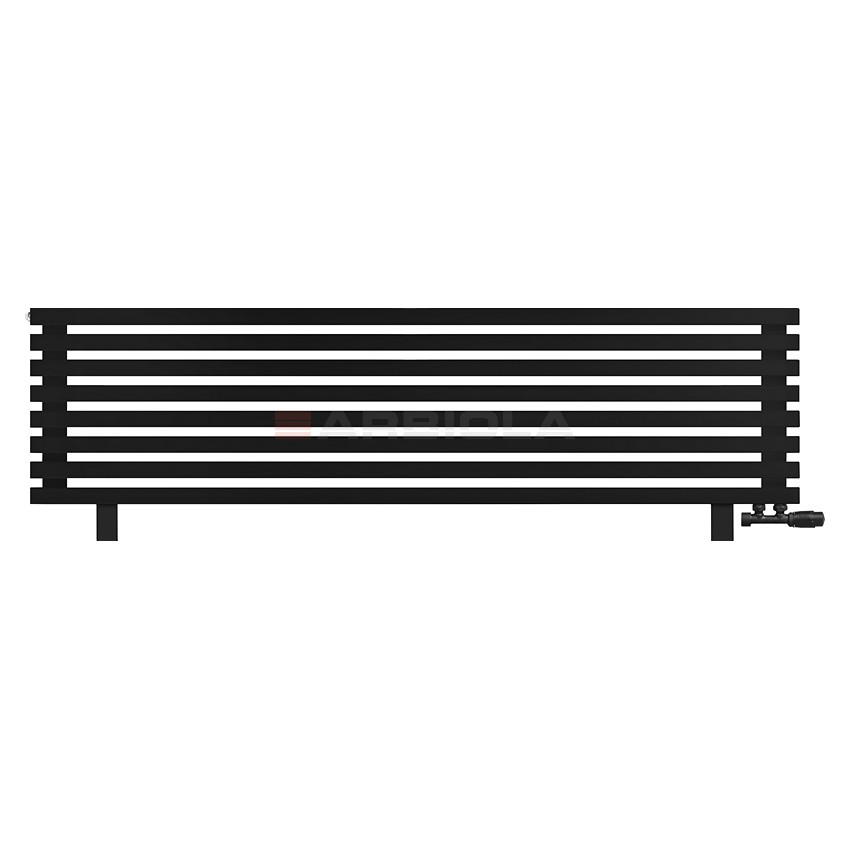 Arbiola Gorizont Ritmo VZ 1800-40-08 секций чёрный горизонтальный радиатор c нижним подключением (на ножках) Arbiola Gorizont Ritmo VZ 1800-40-08 секций чёрный горизонтальный радиатор c нижним подключением (на ножках)