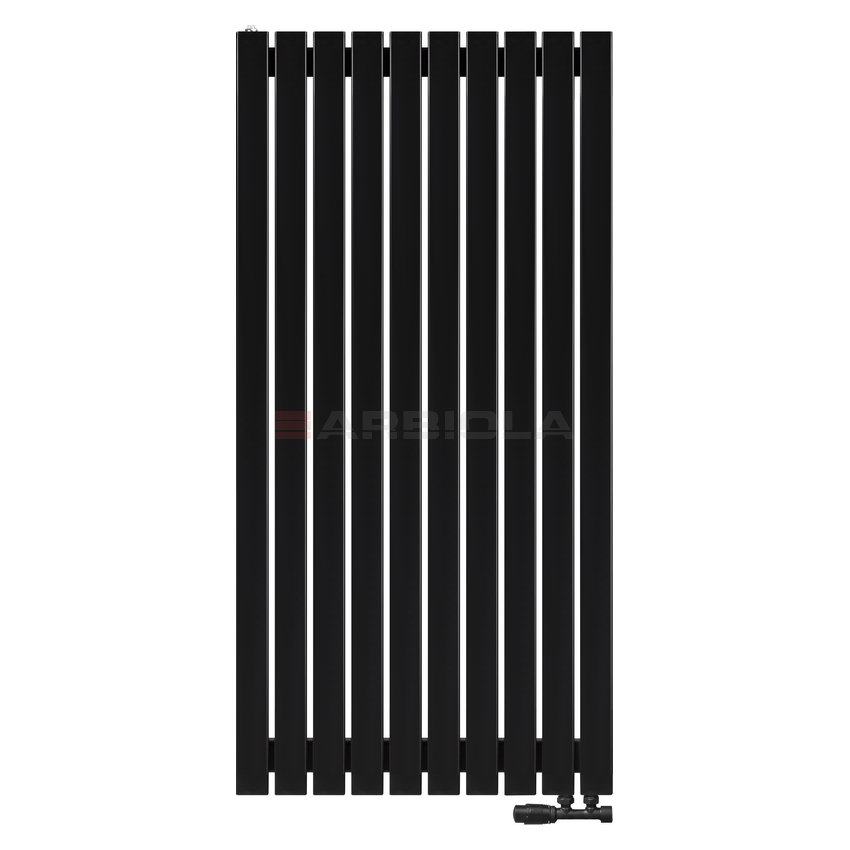 Arbiola Mono V 1250-60-10 секции черный вертикальный радиатор c нижним подключением Arbiola Mono V 1250-60-10 секции черный вертикальный радиатор c нижним подключением