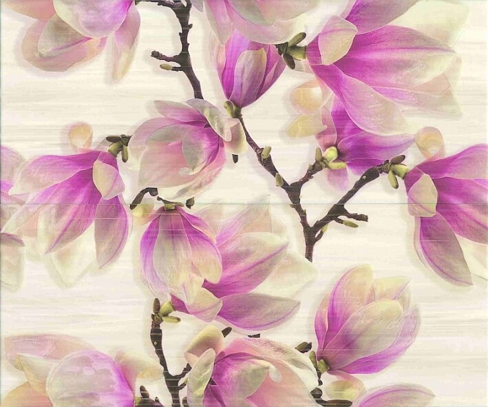 Ceramica Konskie, Sensa, Sensa magnolia Панно (из 2-х пл) 50x60 Ceramica Konskie, Sensa, Sensa magnolia Панно (из 2-х пл) 50x60