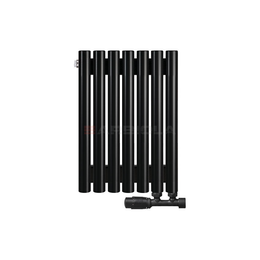 Arbiola Iris 42 V 500-42-07 секции черный вертикальный радиатор c нижним подключением Arbiola Iris 42 V 500-42-07 секции черный вертикальный радиатор c нижним подключением