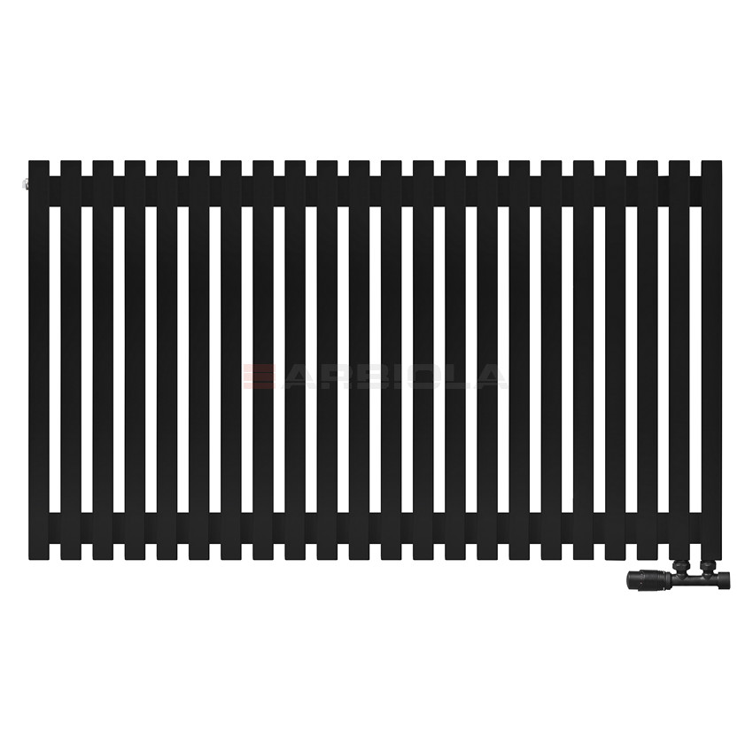 Arbiola Ritmo V 700-40-22 секции черный вертикальный радиатор c нижним подключением Arbiola Ritmo V 700-40-22 секции черный вертикальный радиатор c нижним подключением