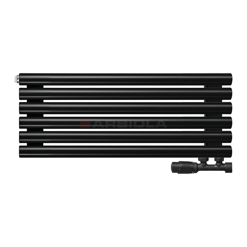 Arbiola Gorizont Iris V 1000-42-06 секции черный горизонтальный радиатор c нижним подключением Arbiola Gorizont Iris V 1000-42-06 секции черный горизонтальный радиатор c нижним подключением