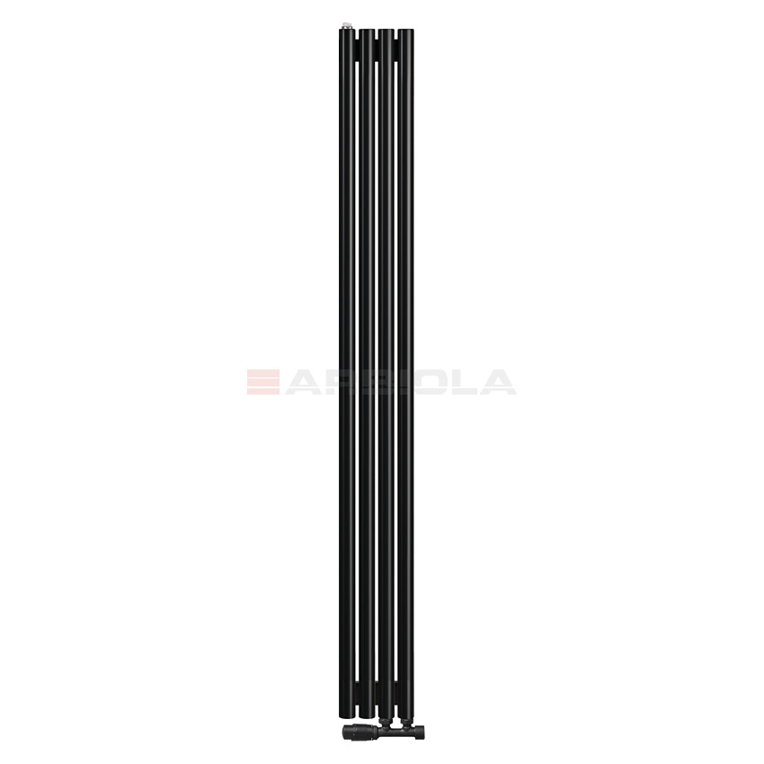 Arbiola Iris 42 V 1800-42-04 секции черный вертикальный радиатор c нижним подключением Arbiola Iris 42 V 1800-42-04 секции черный вертикальный радиатор c нижним подключением