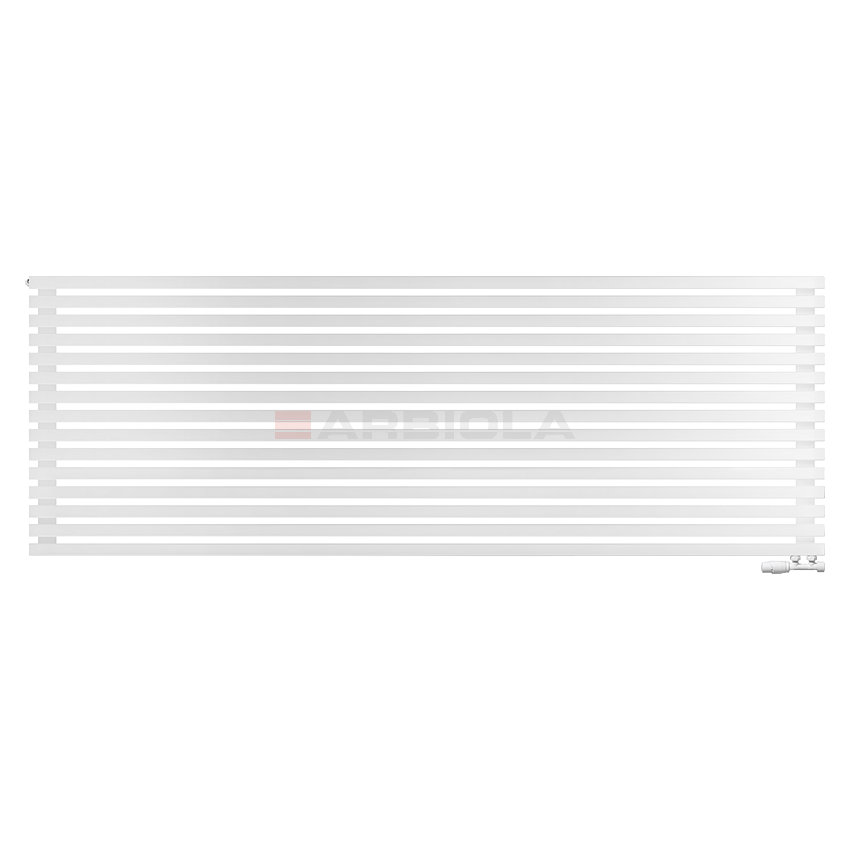 Arbiola Ritmo Gorizont V 2500-40-15 секций белый горизонтальный радиатор c нижним подключением Arbiola Ritmo Gorizont V 2500-40-15 секций белый горизонтальный радиатор c нижним подключением