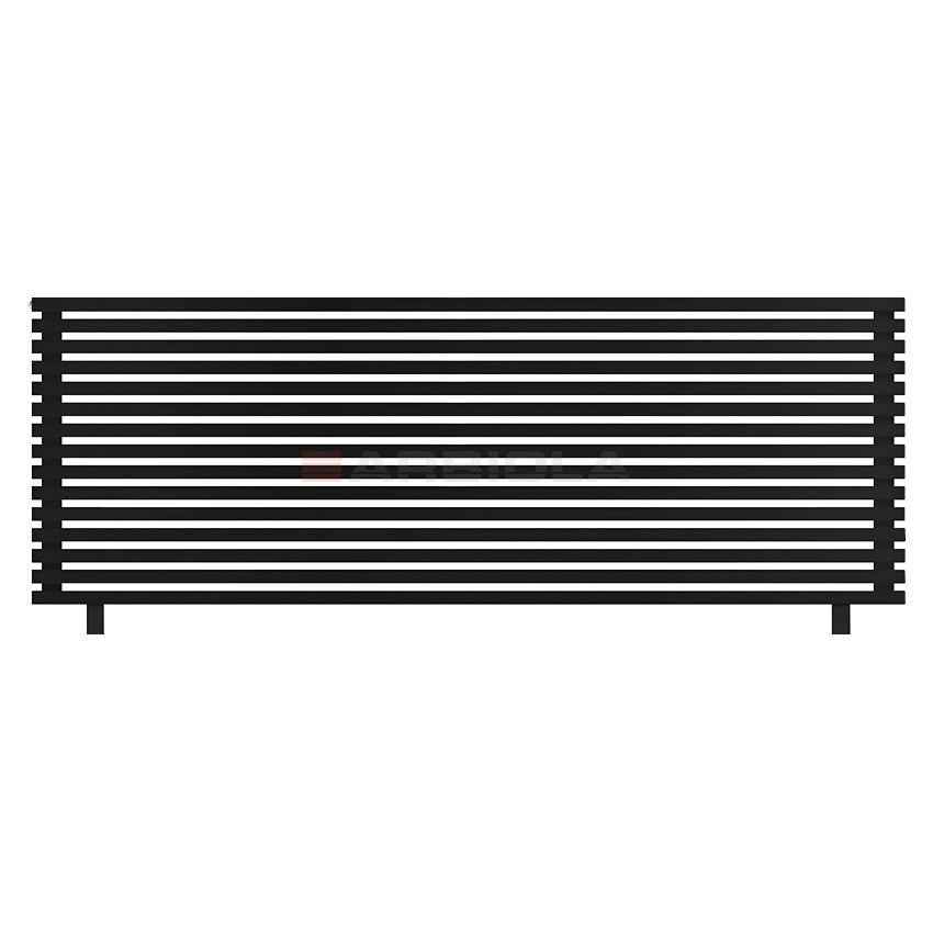 Arbiola Gorizont Ritmo HZ 2500-40-15 секций чёрный горизонтальный радиатор c боковым подключением (на ножках)