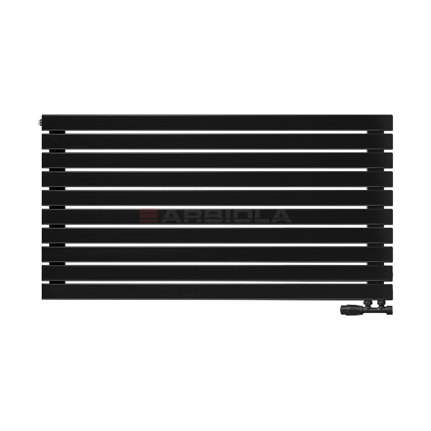 Arbiola Gorizont Liner V 1250-36-10 секции черный горизонтальный радиатор c нижним подключением Arbiola Gorizont Liner V 1250-36-10 секции черный горизонтальный радиатор c нижним подключением