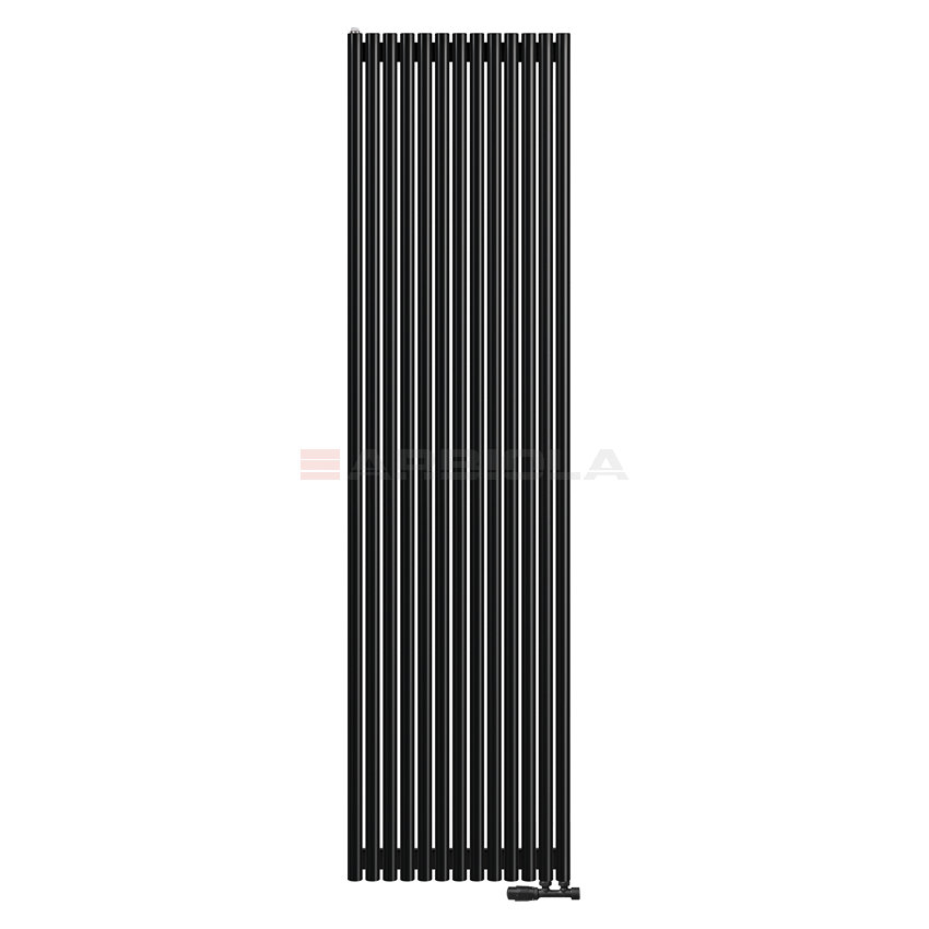 Arbiola Iris 42 V 2500-42-13 секции черный вертикальный радиатор c нижним подключением Arbiola Iris 42 V 2500-42-13 секции черный вертикальный радиатор c нижним подключением