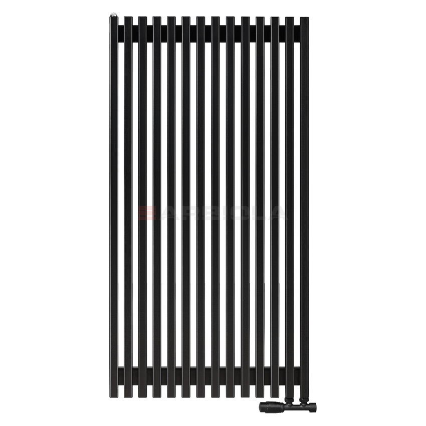 Arbiola Compact V 1250-63-14 секции черный вертикальный радиатор c нижним подключением Arbiola Compact V 1250-63-14 секции черный вертикальный радиатор c нижним подключением