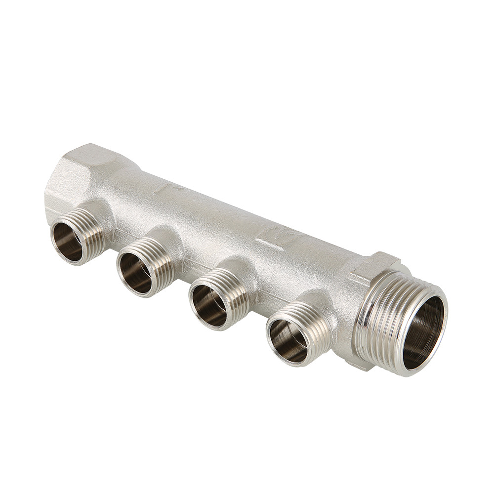 Valtec 3/4", 3 х 1/2" Коллектор с наружной резьбой 3 вых. (плоское уплотнение) Valtec 3/4", 3 х 1/2" Коллектор с наружной резьбой 3 вых. (плоское уплотнение)