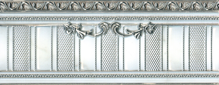 El Molino Excelsior Plata Blanco Zocalo 12x30 см Бордюр