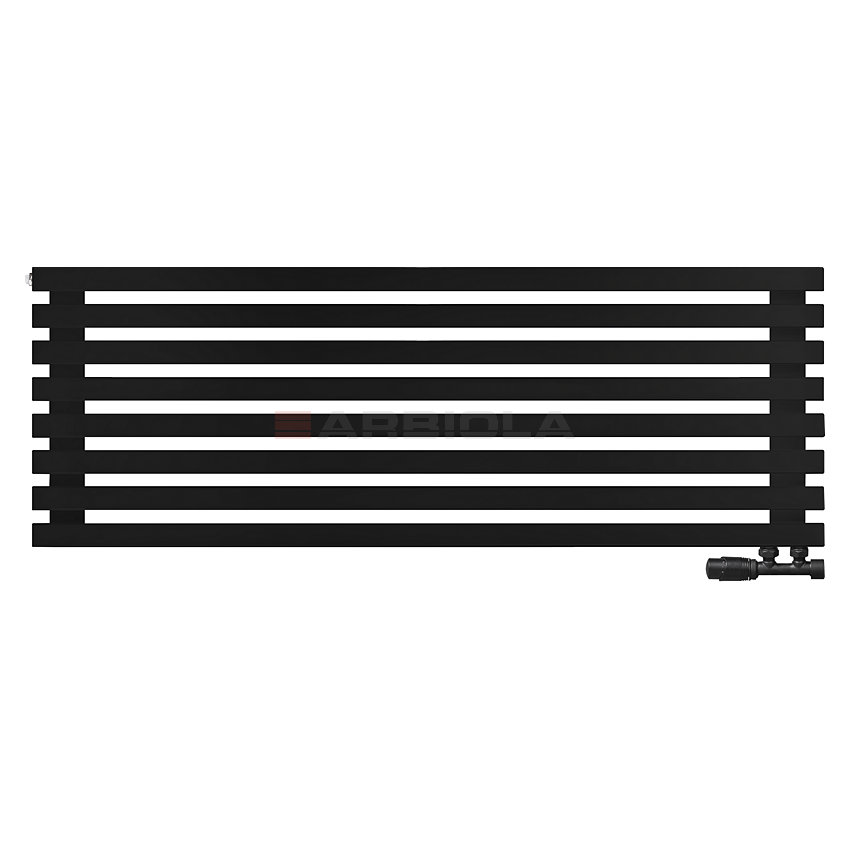 Arbiola Ritmo Gorizont V 1200-40-08 секций чёрный горизонтальный радиатор c нижним подключением