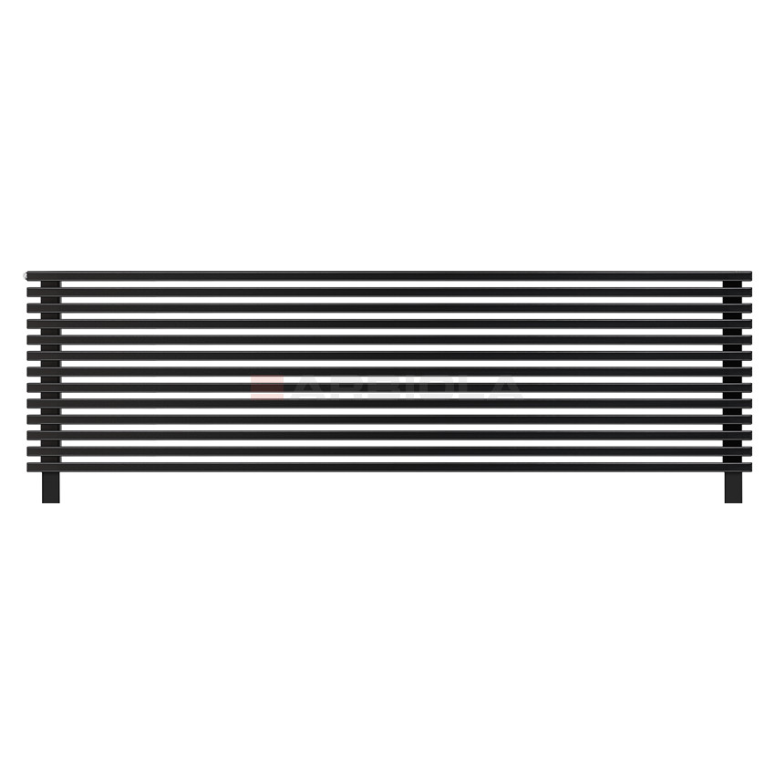 Arbiola Gorizont Compact HZ 2200-63-13 секции черный горизонтальный радиатор c боковым подключением с ножками