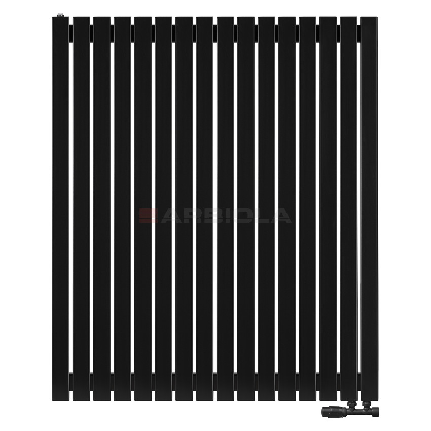 Arbiola Liner V 1250-36-16 секции черный вертикальный радиатор c нижним подключением Arbiola Liner V 1250-36-16 секции черный вертикальный радиатор c нижним подключением