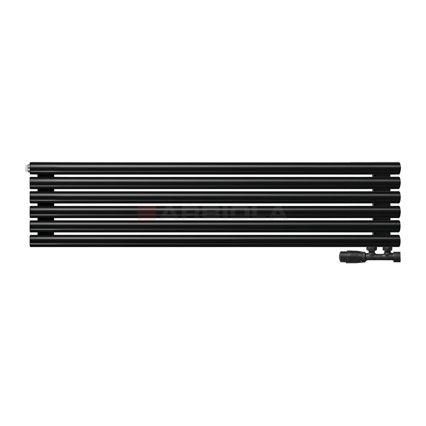 Arbiola Gorizont Iris V 1250-42-06 секции черный горизонтальный радиатор c нижним подключением Arbiola Gorizont Iris V 1250-42-06 секции черный горизонтальный радиатор c нижним подключением