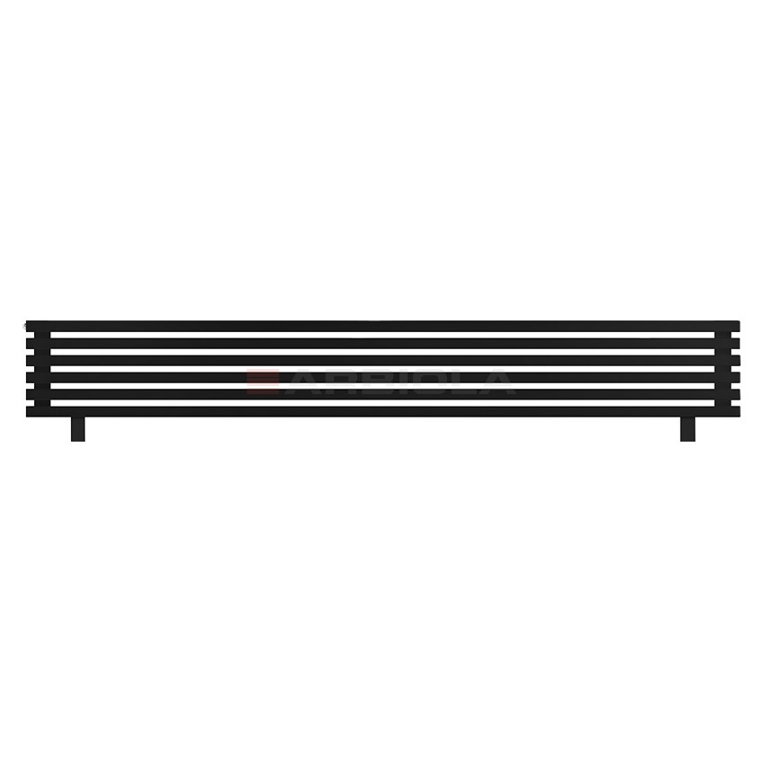 Arbiola Gorizont Ritmo HZ 2500-40-06 секций чёрный горизонтальный радиатор c боковым подключением (на ножках)