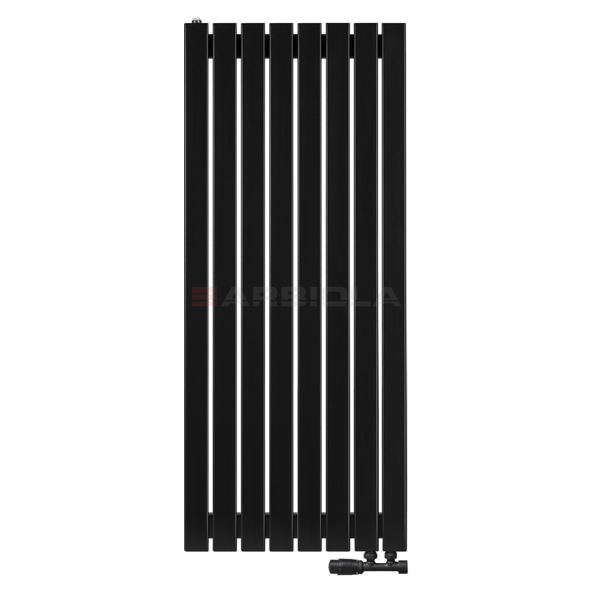 Arbiola Liner V 1250-36-08 секции черный вертикальный радиатор c нижним подключением Arbiola Liner V 1250-36-08 секции черный вертикальный радиатор c нижним подключением