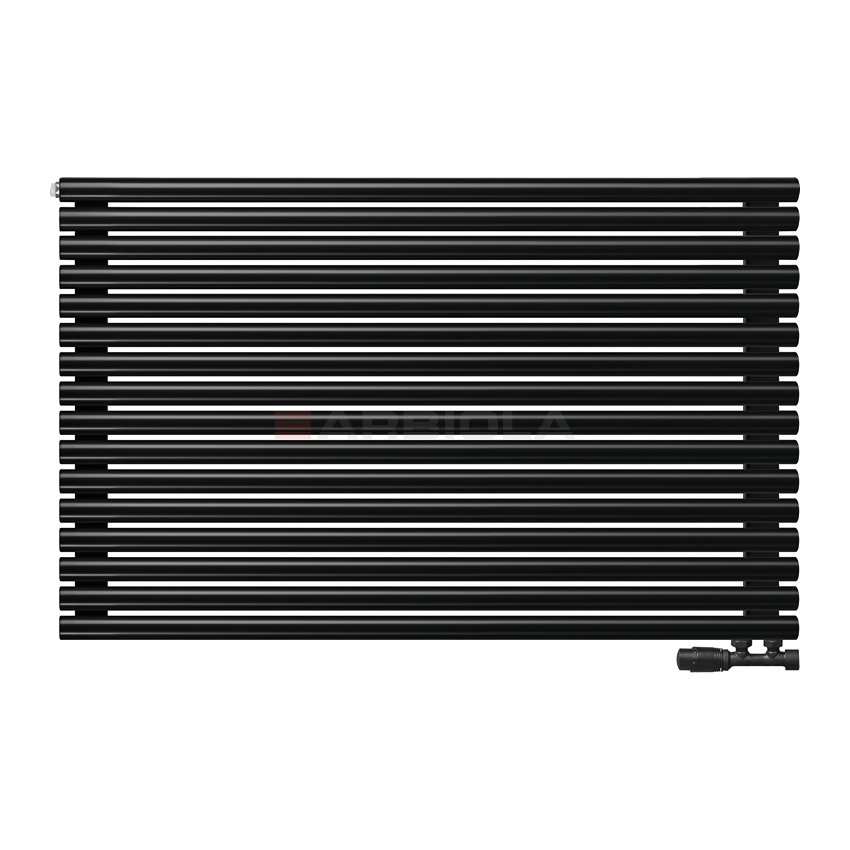 Arbiola Gorizont Iris V 1200-42-16 секции черный горизонтальный радиатор c нижним подключением Arbiola Gorizont Iris V 1200-42-16 секции черный горизонтальный радиатор c нижним подключением