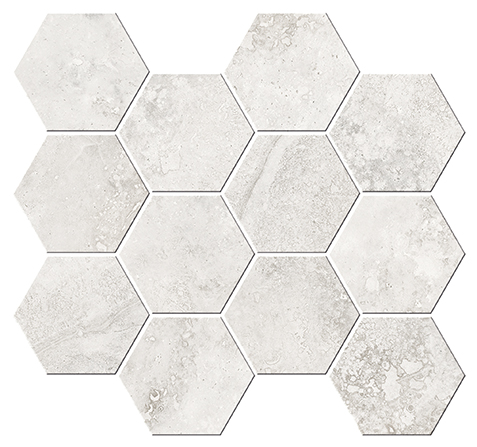 Cisa Italian Icon Cross Cut White Mosaico Esagoni T12 Nat 32,8x35 см Мозаика