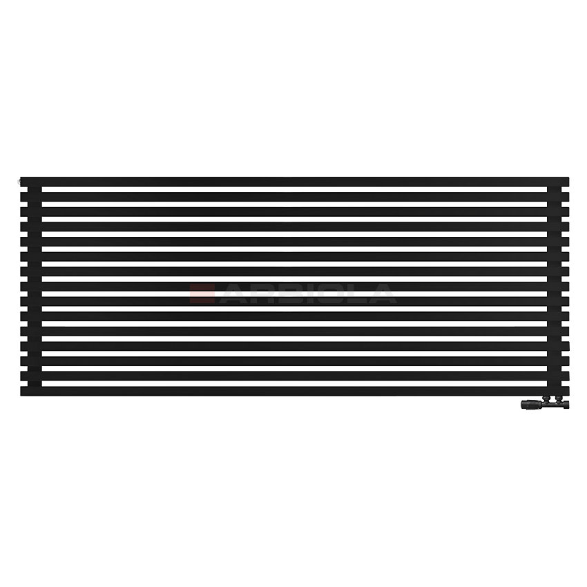 Arbiola Ritmo Gorizont V 2200-40-15 секций чёрный горизонтальный радиатор c нижним подключением