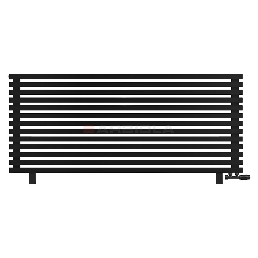 Arbiola Gorizont Ritmo VZ 1800-40-13 секций чёрный горизонтальный радиатор c нижним подключением (на ножках) Arbiola Gorizont Ritmo VZ 1800-40-13 секций чёрный горизонтальный радиатор c нижним подключением (на ножках)