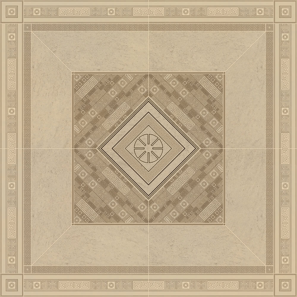 Versace Greek Rosone Beige/Oro 160x160 см Декор