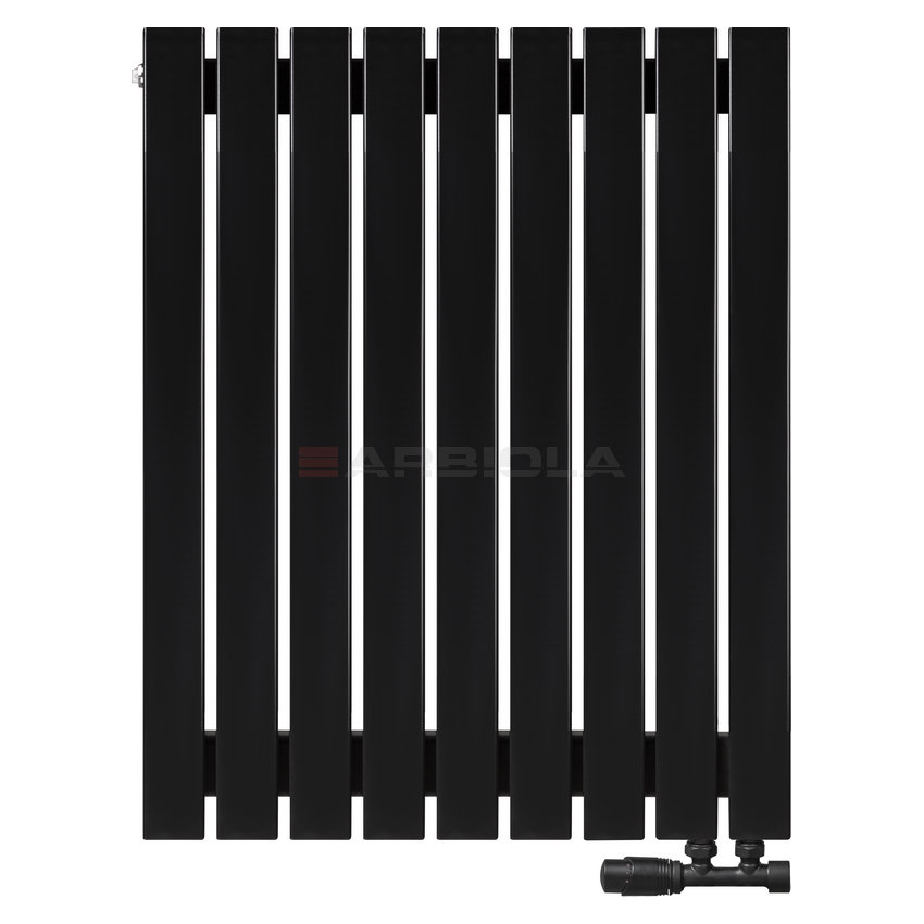 Arbiola Mono V 750-60-09 секции черный вертикальный радиатор c нижним подключением Arbiola Mono V 750-60-09 секции черный вертикальный радиатор c нижним подключением
