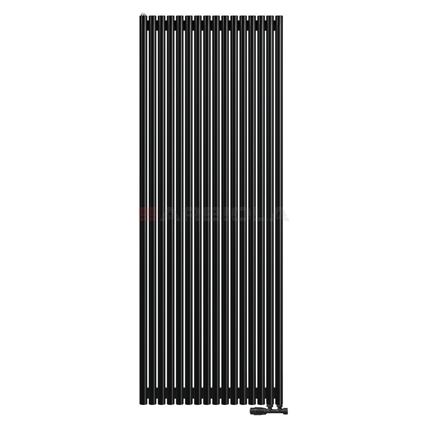 Arbiola Iris 42 V 2200-42-16 секции черный вертикальный радиатор c нижним подключением Arbiola Iris 42 V 2200-42-16 секции черный вертикальный радиатор c нижним подключением