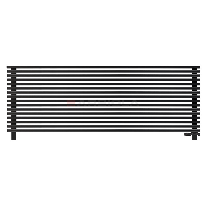 Arbiola Gorizont Compact VZ 2000-63-16 секции черный горизонтальный радиатор c нижним подключением с ножками Arbiola Gorizont Compact VZ 2000-63-16 секции черный горизонтальный радиатор c нижним подключением с ножками